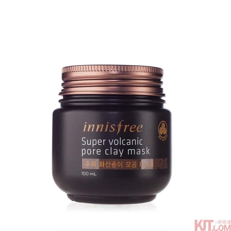 韩国 innisfree悦诗风吟 火山岩泥毛孔清洁多效面膜 全面改善毛孔
