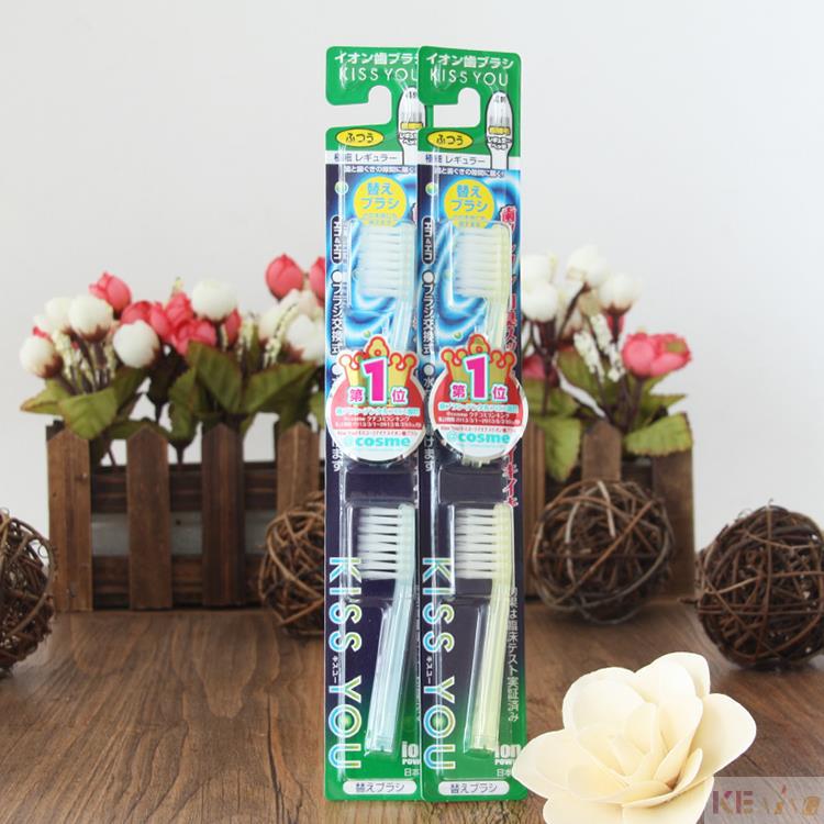 KISS YOU负离子牙刷无需牙膏 新款极细平头型软毛H21 2头替换装(H31)