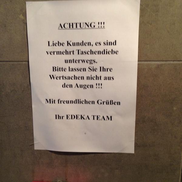 Photo taken at EDEKA Melic by nfbmuc on 10/1/2014-德国巴伐利亚慕尼黑新乌尔姆 Photo taken at EDEKA Melic by nfbmuc on 10/1/2014