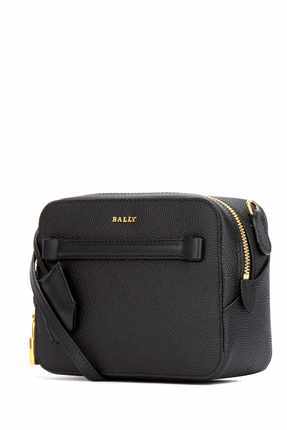 BALLY/黑色小牛皮斜挎包