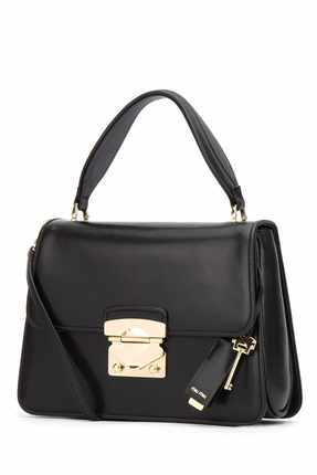 Miu Miu/梯形皮革手提包 Miu Miu/梯形皮革手提包