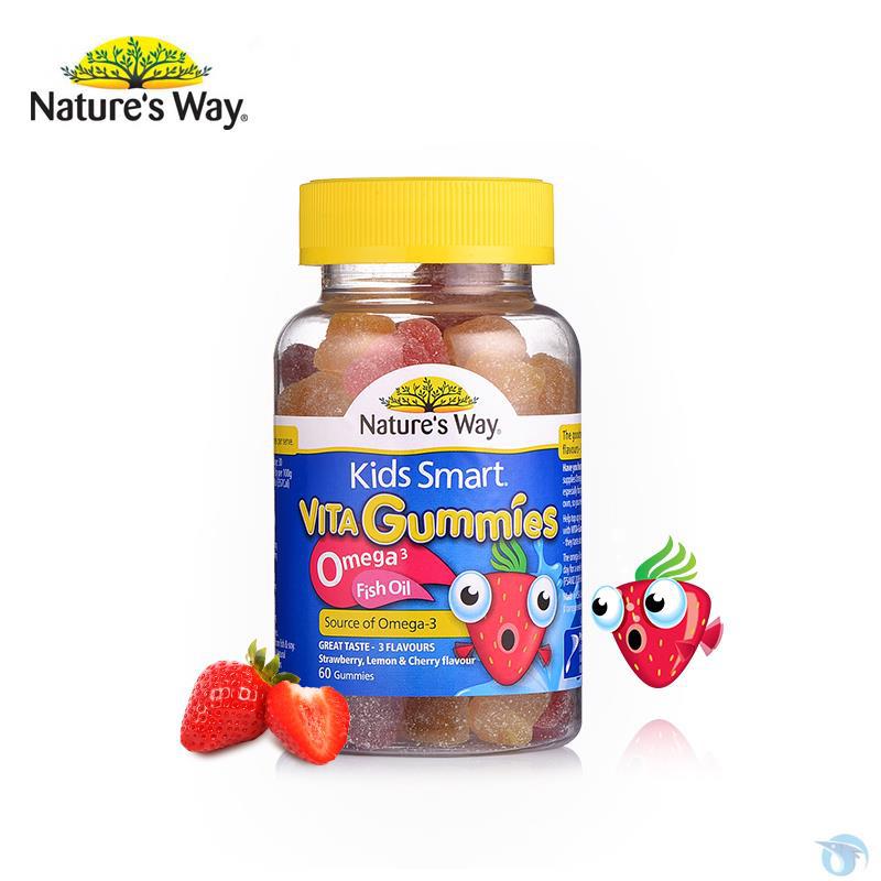 Natures Way 佳思敏 Kids Smart儿童鱼油软糖3种口味 60粒 Natures Way 佳思敏 Kids Smart儿童鱼油软糖3种口味 60粒