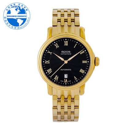 EPOS/ 爱宝时 正品男士手表 自动机械腕表3390-S/S-GP-BLK