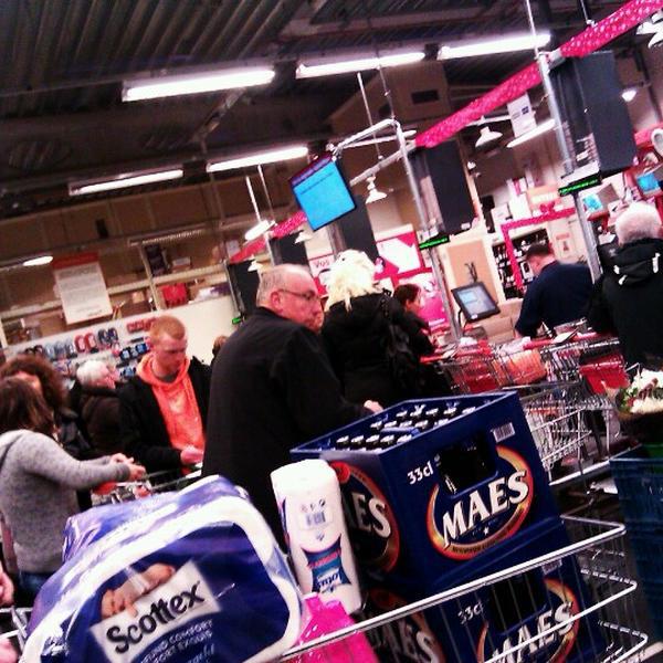 Photo taken at Colruyt by Antoine L. on 12/24/2012