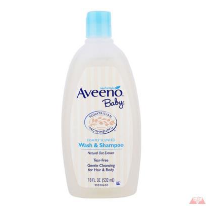 美国Aveeno Baby宝宝二合一洗发沐浴露532ml