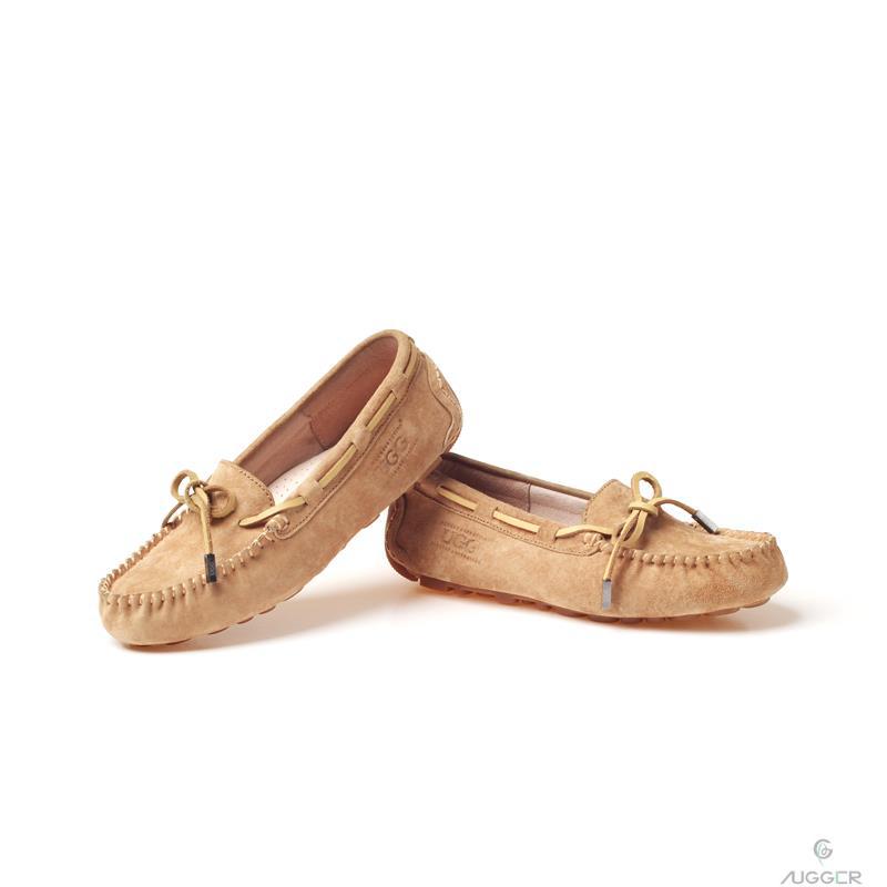 OZWEAR UGG春夏款女士豆豆鞋OB150栗色37码