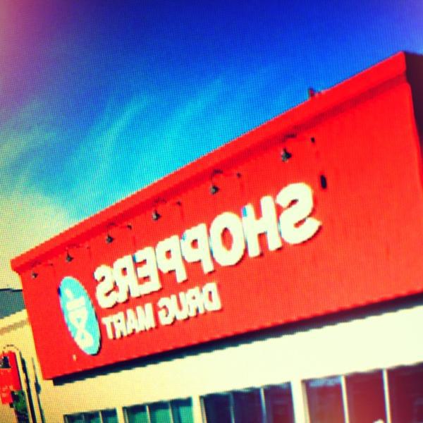 Photo taken at Shoppers Drug Mart by Shane K. on 4/30/2012-加拿大黄刀镇第49街道4911 Photo taken at Shoppers Drug Mart by Shane K. on 4/30/2012