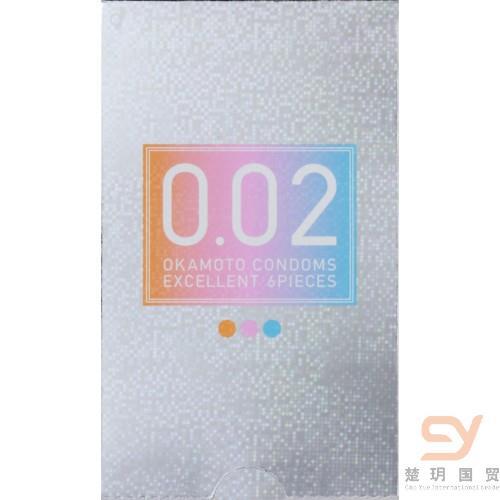 日本进口三色避孕套-冈本避孕套0.02 EX三色 6只