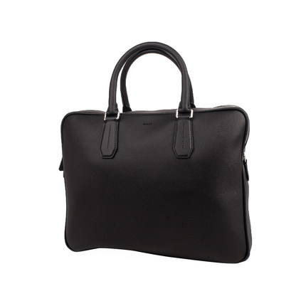 Bally/巴利男包 牛皮新品男士黑色商务公文包电脑手提包 NIKKOSS