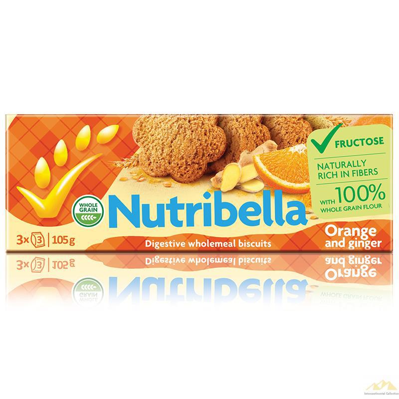 Nutribella 全谷物营养曲奇饼干 橘子香姜口味 105g
