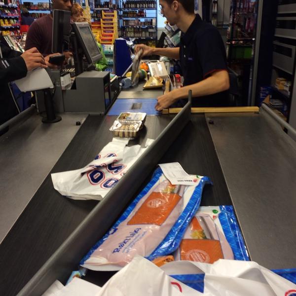 Photo taken at Rema 1000 by Anastasia V. on 8/29/2014