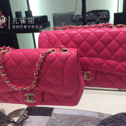 Chanel/香奈儿chanel女包16春款经典菱格纹链条单肩包 小号口盖包 Chanel/香奈儿chanel女包16春款经典菱格纹链条单肩包 小号口盖包