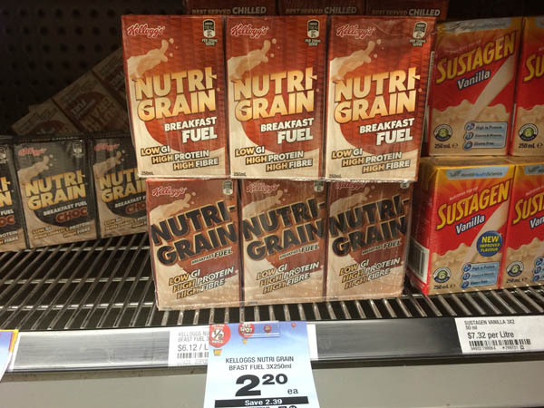 澳大利亚进口营养谷物-Kellogg营养谷物低糖高蛋白高纤维3*250ml
