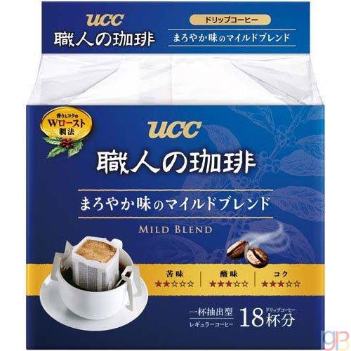 UCC职人挂耳黑咖啡粉 现磨黑咖醇和口味7gX18P