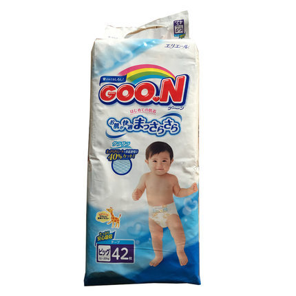 日本进口大王纸尿裤XL42 单包 维E超薄透气宝宝婴幼儿尿不湿 加大