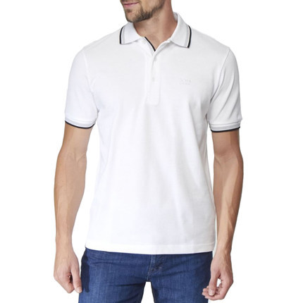 Hugo Boss 男装 短袖T恤2016夏季新款白色翻领T恤37002