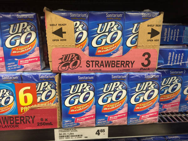 澳大利亚进口草莓饮料-Sanitaria up&go草莓饮料3*250ml
