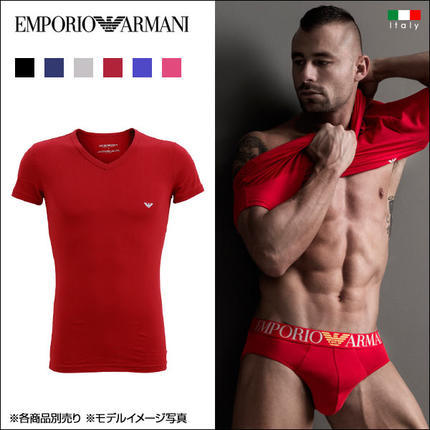 日本直邮 阿玛尼EMPORIO ARMANI男士V领短袖打底T恤上衣 日本直邮 阿玛尼EMPORIO ARMANI男士V领短袖打底T恤上衣