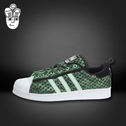 Adidas Superstar Glow In The Dark三叶草男子贝壳头板鞋 夜光版
