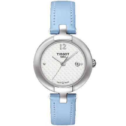 香港直邮 TISSOT天梭粉彩石英皮带女表T084.210.16.017.02