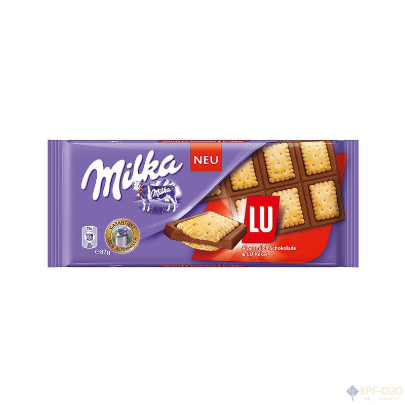 Milka妙卡 LU饼干巧克力 87g