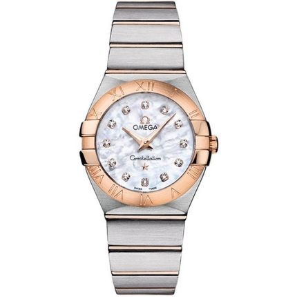瑞士手表  欧米茄Omega手表女 石英表 间金 123.20.27.60.55.004