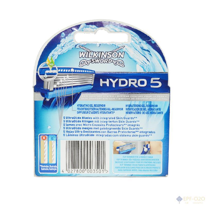 Wilkingson Sword Hydro 5 剃须刀 4枚备用刀片