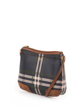 韩国三星BEANPOLEACC滨波 2015新款女经典格纹复古椭圆边斜挎包