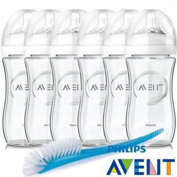 PHILIPS AVENT 亲乳感玻璃奶瓶240ml超值6入装+E台湾官网直邮进口 PHILIPS AVENT 亲乳感玻璃奶瓶240ml超值6入装+E台湾官网直邮进口
