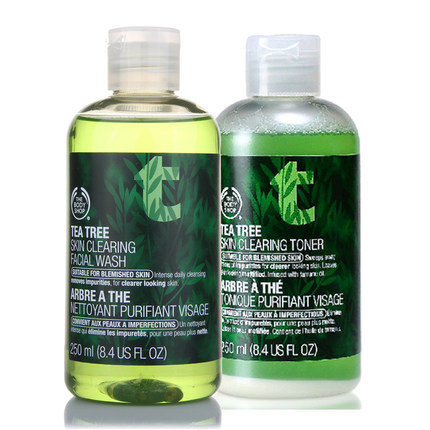 The Body Shop美体小铺茶树爽肤水和茶树洁面胶套装250ml*2 The Body Shop美体小铺茶树爽肤水和茶树洁面胶套装250ml*2