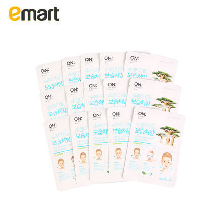 EMART海外LG健康生活 on the body补水保湿面膜20g*15片无荧光剂