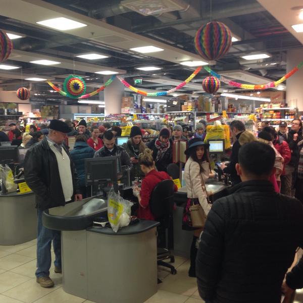 Photo taken at BILLA by Erik on 1/31/2015