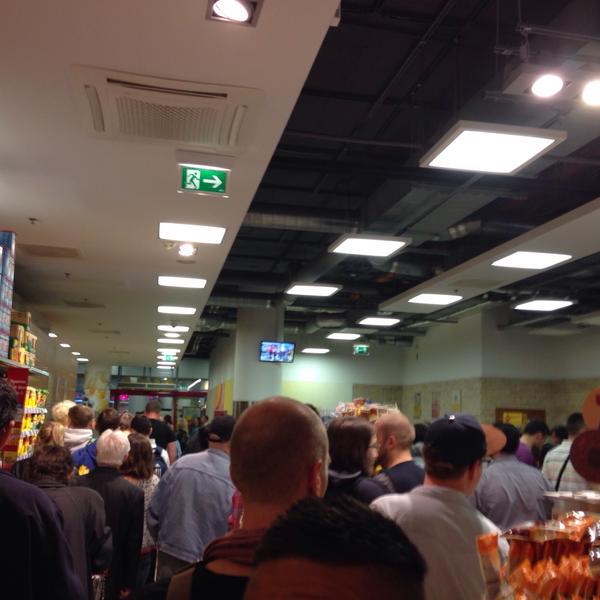 Photo taken at BILLA by Vika A. on 4/25/2015