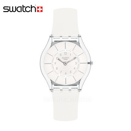 专柜正品斯沃琪 Swatch 手表 2014 石英女表超薄 蝉翼 白 SFK360