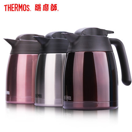 膳魔师轻量不锈钢家居保温壶1升台式壶THV-1000