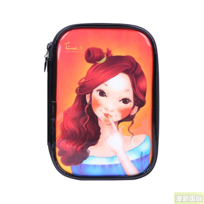 Fascy/陆心媛娃娃油画风唯美女孩长发姑娘款化妆包(橙色) Fascy/陆心媛娃娃油画风唯美女孩长发姑娘款化妆包(橙色)