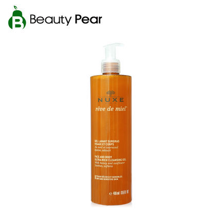 Nuxe欧树蜂蜜洁面啫喱洗面奶400ml 洁净滋养舒缓温和 16年7月到期