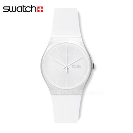 斯沃琪 Swatch 手表 2014石英表 原创炫彩中性净白无邪SUOW701