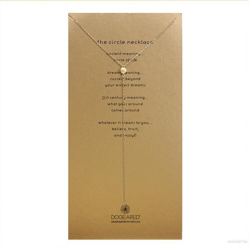 美国Dogeared多琪儿 karma因缘系列 Y型28英寸注金许愿项链K1G-G000-170201