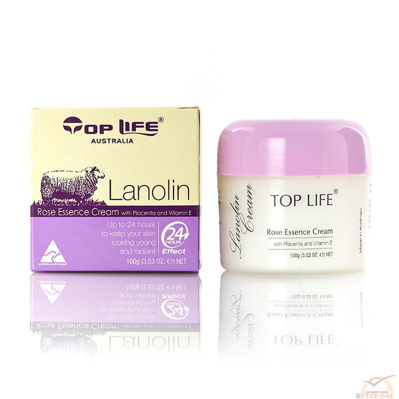 澳大利亚进口绵羊面霜-Top Life特•维康 维他命E胎盘素和玫瑰精油绵羊霜 100克/瓶(白色) 澳大利亚进口绵羊面霜-Top Life特•维康 维他命E胎盘素和玫瑰精油绵羊霜 100克/瓶(白色)