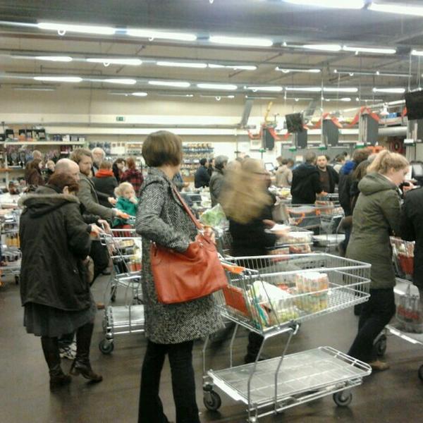 Photo taken at Colruyt by Sarah V. on 12/22/2012