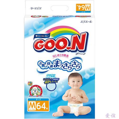 【爱谊精品】GOO.N大王纸尿裤中号M64片 标准装