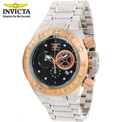 INVICTA 男士高端商务石英手表 防水蓝宝石不锈钢带（重复