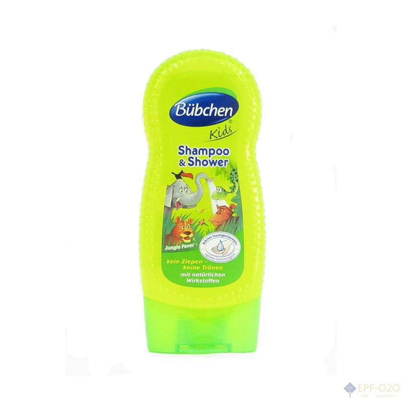 Buebchen宝比珊 幼儿儿童热带雨林洗发水沐浴乳液二合一 无泪配方 230ml