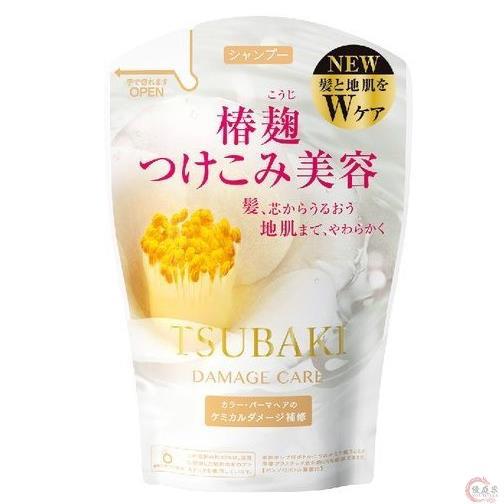 日本 Shiseido资生堂 Tsubaki丝蓓绮 白椿 洗发水补充装 380ml 干枯毛躁开叉及受损发质