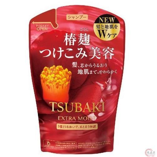 日本 Shiseido资生堂 Tsubaki丝蓓绮 红椿 洗发水 补充装 380ml 适合染烫及受损发质