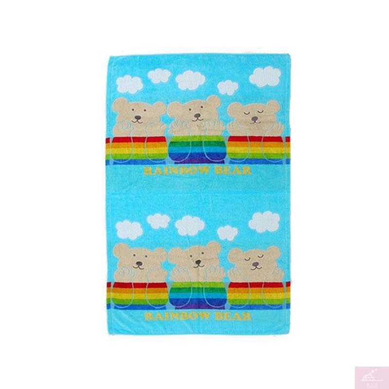 彩虹熊多用途大毛巾(蓝色) 彩虹熊多用途大毛巾(蓝色)