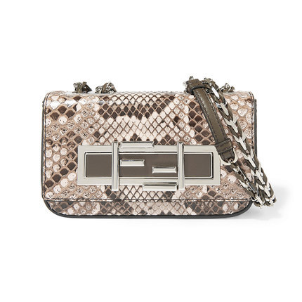 正品直邮Fendi芬迪2016新款女包时尚蟒蛇皮转扣式单肩包  639273 正品直邮Fendi芬迪2016新款女包时尚蟒蛇皮转扣式单肩包  639273