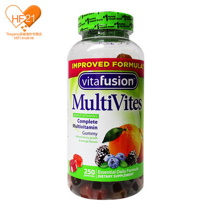 VF4美国直邮 Vitafusion成人维生素咀嚼软糖膳食补充250粒 VF4美国直邮 Vitafusion成人维生素咀嚼软糖膳食补充250粒