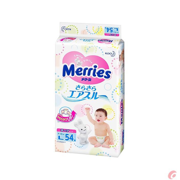 花王Kao Merries妙而舒 尿不湿 纸尿裤L 54片(9-14Kg) 花王Kao Merries妙而舒 尿不湿 纸尿裤L 54片(9-14Kg)